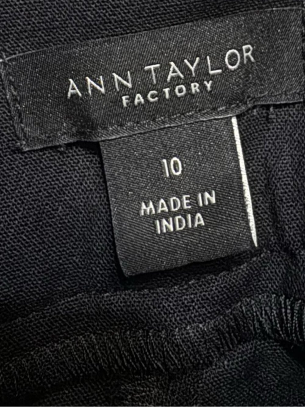 Ann Taylor Factory Black Ankle Dress Pants - 10 Career Office Stretch Trousers - Picture 2 of 6
